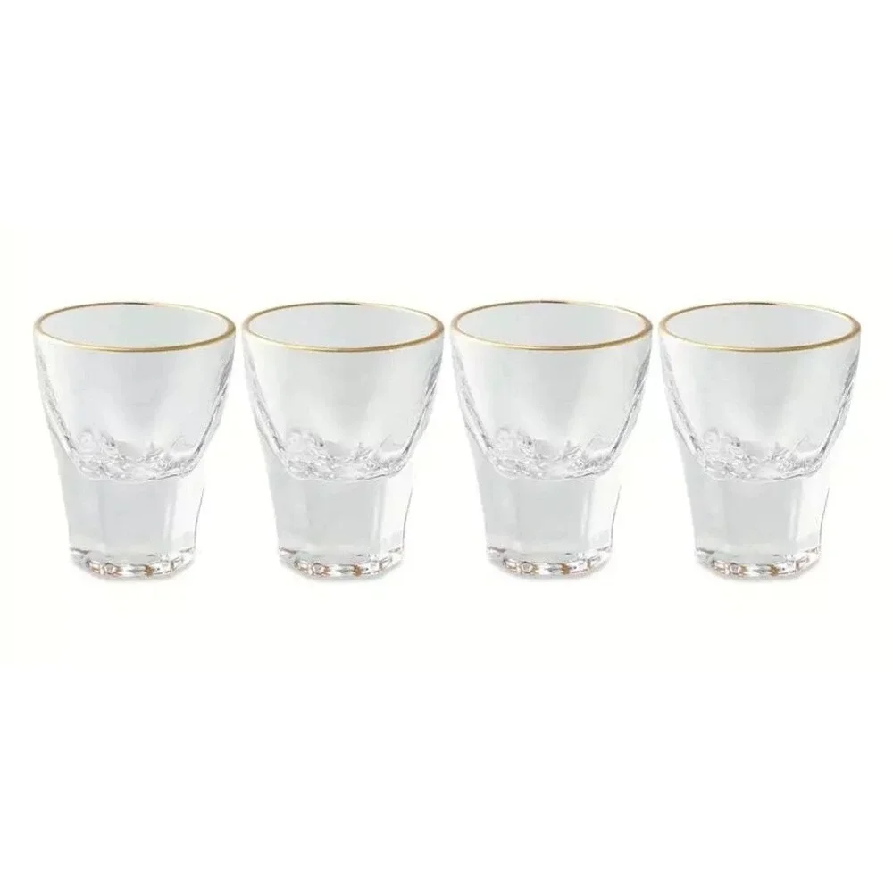 Thyme & Table 4-Piece Scalloped‎ Shot Glass Set with Elegance and Functionality